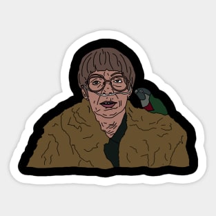 Tonya's Mom, with bird Sticker